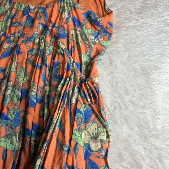 Free People Orange Dear You Backless Straps Mini Dress w/ Pockets Size S - Picture 6 of 12